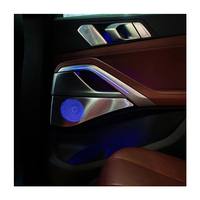 BWH - Cache-haut-parleur LED en acier inoxydable avec éclairage d'ambiance pour BMW X5 G05 - Accessoires de remplacement pour la décoration intérieure des portes de voiture