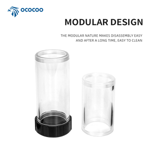 OCOCOO OC-D60-N19 Réservoir Modulaire 60mm avec Tube Interchangeable, Corps en PMMA, Port G1/4 pour Refroidissement Liquide PC, Serveur IA, Boucle Industrielle - Product Image 1