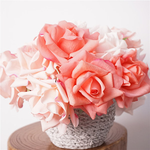 H-708 gros ange Rose branche courte fleurs artificielles hydratantes pour mariage décoration de la maison saint valentin - Product Image 3