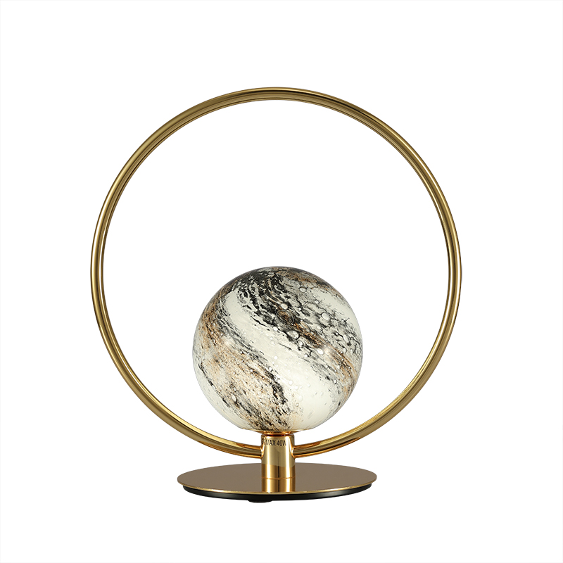 Современная настольная светодиодная лампа G9 с золотым кольцом для дома, гостиной, гостиницы, спальни