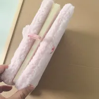 Cuaderno de Peluche con Diseño de Chica de Dibujos Animados, Diario Rosa con Corazones, Estética Femenina, Incluye Cubierta y Cuaderno Interior