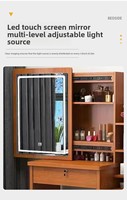 Coiffeuse intégrée moderne avec rangement pour petits appartements, chambre, salon, baie vitrée, et espaces Internet