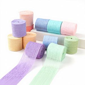 Shiny Fine Glitter Tulle Ribbon Handmade DIY Hair Accessory Bow Material for Clothing Straw <b>Hat</b> Accessories Gift <b>Box</b> Herringbone - Product Image 1