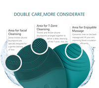 Brosse nettoyante sonique vibrante en silicone de luxe pour un nettoyage en profondeur des pores et une régénération de la peau