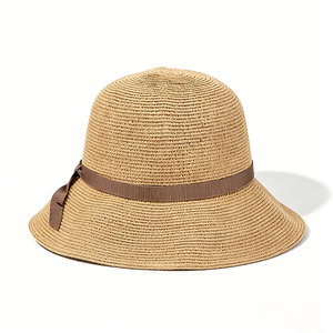 Unisex Plain <b>Straw</b> Floppy Bucket <b>Hat</b> with Bow UV Protection Foldable Wide Brim Sun <b>Hat</b> for Summer Beach Travel - Product Image 5