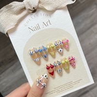 Conception personnalisée de votre propre marque DIY Ongles à presser faciles à utiliser Faits à la main Couverture complète Bâton sur les ongles