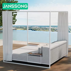 Chaise longue de plage de luxe pour villa, avec tissu imperméable, lit de jour pour jardin et piscine, cadre en aluminium pour hôtel, salon de jardin extérieur - Product Image 6