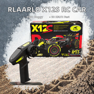 Voiture RC Brushless RLAARLO X12S 1/12 4x4, Buggy RC RTR, Camion Haute Vitesse 90KM/H, Châssis en Plastique, Câble USB, Portée 350m - Product Image 2