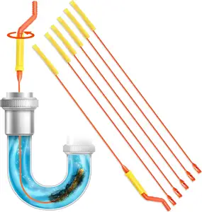 6 confezioni in plastica <span class=keywords><strong>tubo</strong></span> di scarico <span class=keywords><strong>tubo</strong></span> <span class=keywords><strong>flessibile</strong></span> per vasca da bagno per sciacquone comprare <span class=keywords><strong>flessibile</strong></span> serpente donnola di scarico per capelli strumento di scarico donnola - Product Image 1
