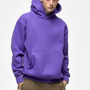 French Terry Fleece baggy Blank 300 320 330 350 360 400 gsm Hoodie with no string Cotton Oversized 350gsm lightweight Hoodie men