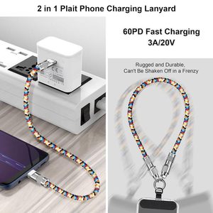 สายชาร์จ USB-C กับ USB-C ยาว0.3ม. 1.2ม. สายคล้องคอสวมใส่ได้สายดาต้าสำหรับโทรศัพท์แท็บเล็ต - Product Image 5