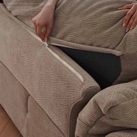Juego de muebles de sala de estar sencillos y modernos italianos de tela ultra profunda, módulo de modelado de vela, sofá cama de tela de terciopelo
