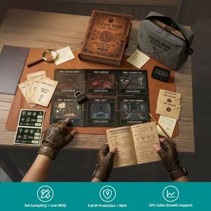 Papier en microfibre F au toucher doux ICTI, jeu de cartes, style Escape Room, raisonnement spatial avancé, puzzle de logique hardcore, plateau de Carrom - Product Image 1