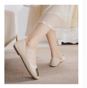 <span class=keywords><strong>Ballerine</strong></span> in Pelle PU per Ragazze, Scarpe Basse Slip-on Morbide da Passeggio per Donne, Scarpe <span class=keywords><strong>con</strong></span> Punta Quadrata e Fibbia Metallica - Product Image 5