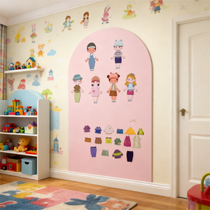 Autocollant mural magnétique pour enfants avec <span class=keywords><strong>tableau</strong></span> noir et <span class=keywords><strong>tableau</strong></span> blanc amovible en feutre uni 950x750mm certifié EN71 - Product Image 2