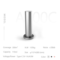 Diffuseur d'arômes portable sans fil rechargeable en alliage d'aluminium avec écran tactile intelligent