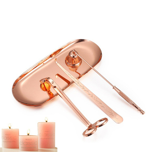 Ensemble d'accessoires pour bougies écologiques de haute qualité Coupe-bordures Éteignoirs à mèche et plateau à bougies - Product Image 1