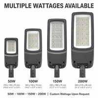 Lámpara LED de Calle Municipal al por Mayor, 100W 150W, Aluminio Fundido a Presión, IP66, Alto Lumen, CE ENEC, Iluminación Vial, Fábrica OEM ODM