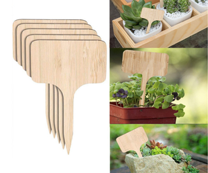 Etichette da giardino in bambù marcatori segni <span class=keywords><strong>di</strong></span> piante stick etichette <span class=keywords><strong>di</strong></span> bandiere etichette <span class=keywords><strong>di</strong></span> piante in legno con un pennarello semi in vaso <span class=keywords><strong>di</strong></span> erbe fiori - Product Image 2