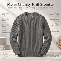 Pull-over en tricot épais pour homme, personnalisé par le fabricant, printemps-automne, coupe ample, polyvalent, confortable et chaud.