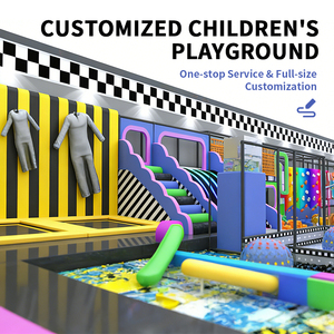 Equipo de Juegos Interior Personalizado, Centro de Juegos Suaves Comercial con Parque de Trampolines, Piscina de Pelotas y Circuito Ninja <span class=keywords><strong>para</strong></span> Centros Comerciales - Product Image 5