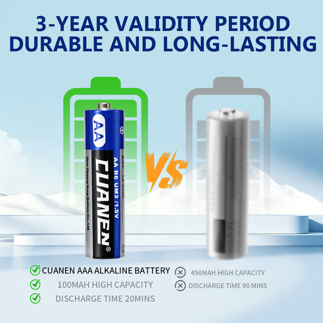 Cuanen Custom Logo Cost-effective R6 Aa Battery 1.5V for Lamp String