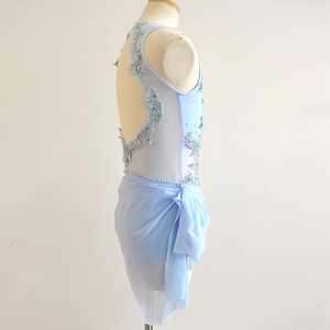 LIUHUO Abito da Danza Lirica per Ragazze, Vestito da Pole Dance di Lusso con Luci per Competizioni, Blu Chiaro Personalizzabile BD9385 - Product Image 2