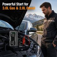 1000A 12V Car Jump Starter Air Compressor Portable Tire Inflator Booster 16000mAh Waterproof Power Bank Emergency Jump Box