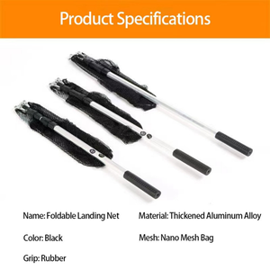 Épuisette triangulaire portable pliable pour la pêche, résistante à la corrosion - Product Image 4