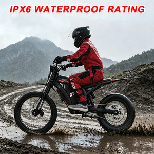 มอเตอร์ไซค์วิบากไฟฟ้า 4500W สำหรับขี่บนภูเขา 60V โครงอะลูมิเนียมอัลลอยด์ Enduro IPX6 55 องศา แรงบิด 60 นิวตันเมตร สำหรับผู้ใหญ่ ขับขี่แบบออฟโรด - Product Image 4