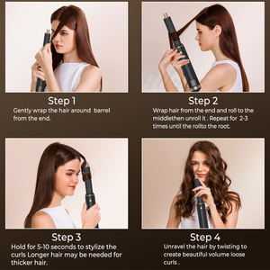 Sèche-cheveux <span class=keywords><strong>brosse</strong></span> haute vitesse à prix réduit 5 en 1, multi-styler, outils pour cheveux, fer à boucler - Product Image 6