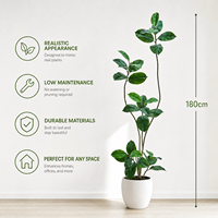 Arbre artificiel en chêne haut de gamme, faux arbre en caoutchouc en pot, idéal pour la décoration intérieure de la maison, du jardin, du bureau ou du centre commercial – Vente directe usine