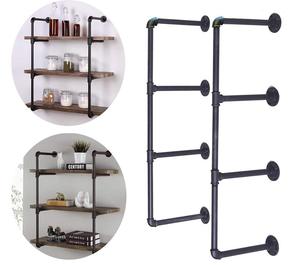 <span class=keywords><strong>Kit</strong></span> d'<span class=keywords><strong>étagère</strong></span>s industrielles en <span class=keywords><strong>tuyaux</strong></span> DIY à 4 niveaux, <span class=keywords><strong>étagère</strong></span> murale suspendue, <span class=keywords><strong>étagère</strong></span>s ouvertes en <span class=keywords><strong>tuyaux</strong></span>, noir - Product Image 1