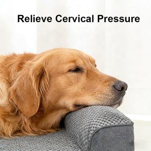 Grands lits pour chiens en forme de L, confortables, douillets, <span class=keywords><strong>anti</strong></span>-<span class=keywords><strong>stress</strong></span>, apaisants pour les chiens - Product Image 3