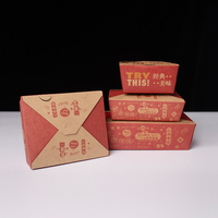 3 Formaten Wegwerp Afhaallocatie Doosjes Set Kraft Opvouwbare Lunch Bento Bakjes OEM Aangepaste Logo Groothandel Eco Biologisch Afbreekbare Doos