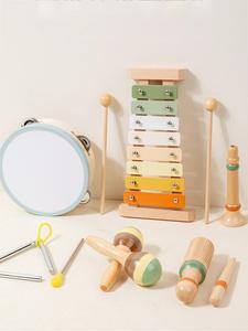 Ensemble d'instruments de musique Montessori promotionnel jouet promotionnel battement à la main tambour trompette musique bois Percussion jouets promotionnels - Product Image 4