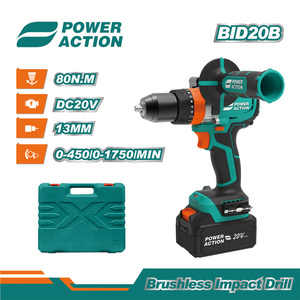 Trapano a Percussione Senza Fili Power Action BID 20B Brushless <span class=keywords><strong>20V</strong></span> con Batteria agli Ioni di Litio e Funzione Martello - Product Image 2