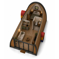 Conception efficace, maisons flottantes en EPS écologiques, arcotées, pour bureaux, magasins, maisons, complexes hôteliers, projets extérieurs, installation facile, étanches