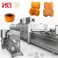 Ligne de production de gâteaux en forme d'animaux pour enfants, ligne de production de gâteaux moulés, solution clé en main avec contrôle PLC et dépose servo