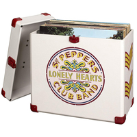 Étui de vol en cuir et vinyle de 12 pouces pour collection de disques vinyles Boîte de rangement refermable pour disques vinyles avec étui pour lecteur CD/DVD