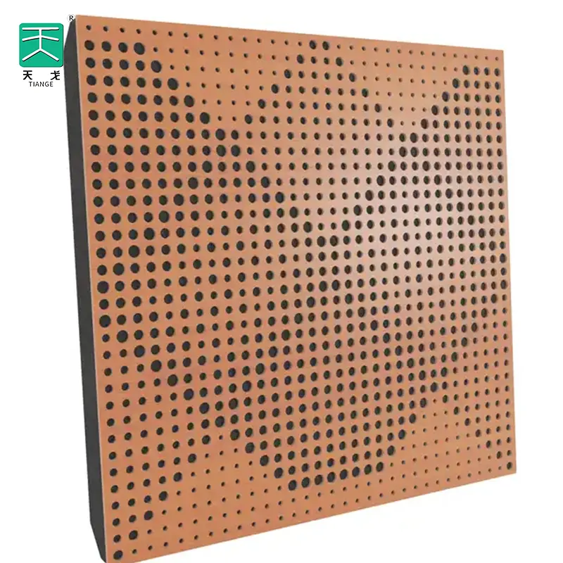 建築プロジェクト/TianGeオールソリッド耐火エコインテリアマイクロ穴あき木製ベニヤVipアクセサリー音響パネル
