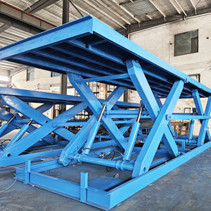 전동 고정식 가위형 리프트 테이블 유압식 고정형 화물 플랫폼 중량급 강철 창고 적재 장비 - Product Image 5