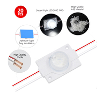 Module LED latéral ADLED Edgelit 12V 3000K/4000K/6500K 3030SMD à injection ABS simple 2W LED 45*15 °   Lampe d'angle extérieure