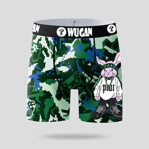 Calzoncillos bóxer largos de tiro medio para hombre con logotipo personalizado, nuevo diseño, tela cómoda, ropa interior de LICRA para hombre con logotipo láser personalizado, OEM - Product Image 4