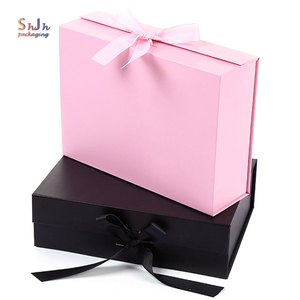 Best price and quality black gift lid box varnishing embossing custom logo gift boxes