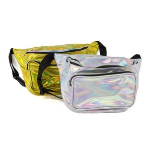 Bas Sport PVC Sac de taille étanche Holographique Brillant Fanny Pack Sac pour téléphone portable - Product Image 1
