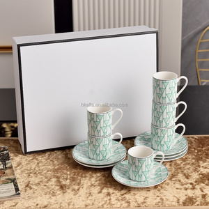 High Quality Luxury Gold-Rimmed Porcelain Enameled <b>Dinnerware</b> <b>Set</b>-<b>6</b>-Piece Tableware Gift <b>Set</b> Customizable - Product Image 5