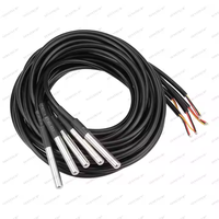 Arbre de boîtier en acier inoxydable IP68 câble plat flexible 1M DS18B20 sonde de capteur de température