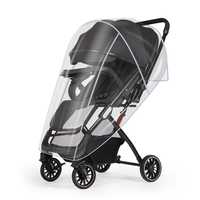 Housse de pluie imperméable en PVC pour poussette de bébé couverture de vent transparente pour une utilisation en extérieur adaptée à la poussette de bébé 95%