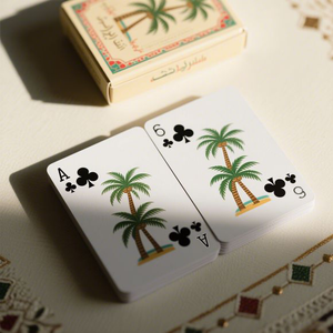 Cartes à jouer en papier exquis motif de <span class=keywords><strong>palmier</strong></span> personnalisé impression personnalisée cartes de poker de divertissement durables - Product Image 2